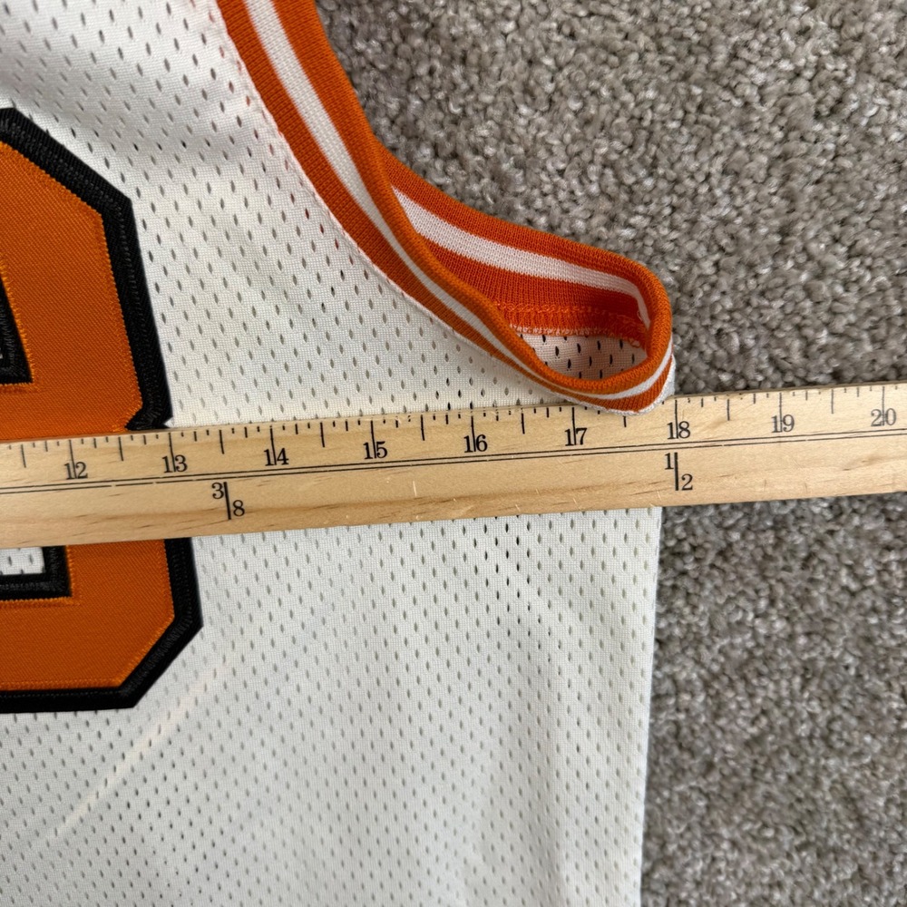 Jordan Boys 23 Basketball Jersey White Orange Youth Size Large 12 13 Years NEW - Picture 7 of 8
